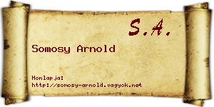 Somosy Arnold névjegykártya